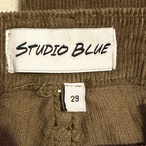 NWT Studio blue Kelly Skinny Corduroy Jeans Olive - Picture 8 of 11